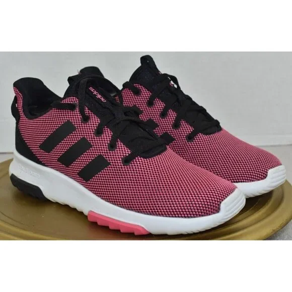 Adidas Womens Cloudfoam Racer TR J Super Pink Running Sneakers Shoes Size 6 - Picture 3 of 10